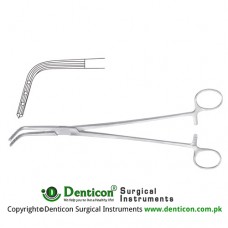 Burke Hysterectomy Forcep Curved - Short Jaws Stainless Steel, 25 cm - 9 3/4" 